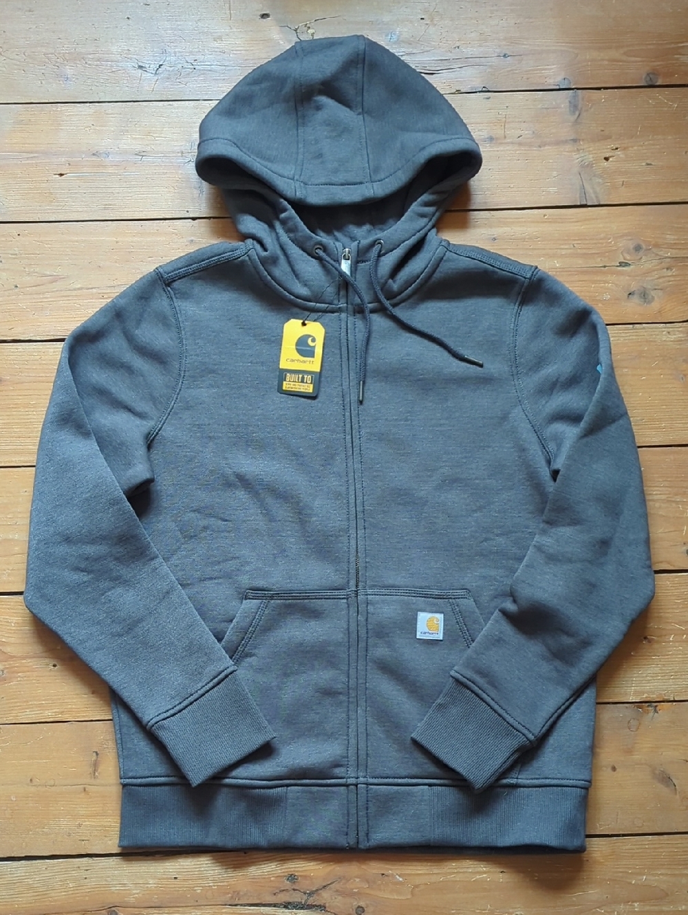 309-**NWT**Carhartt Charcoal Gray Full-Zip Hooded Sweatshirt